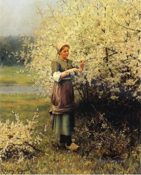 ダニエル・リッジウェイ・ナイト Painting - 春の花の田舎者 ダニエル・リッジウェイ・ナイト